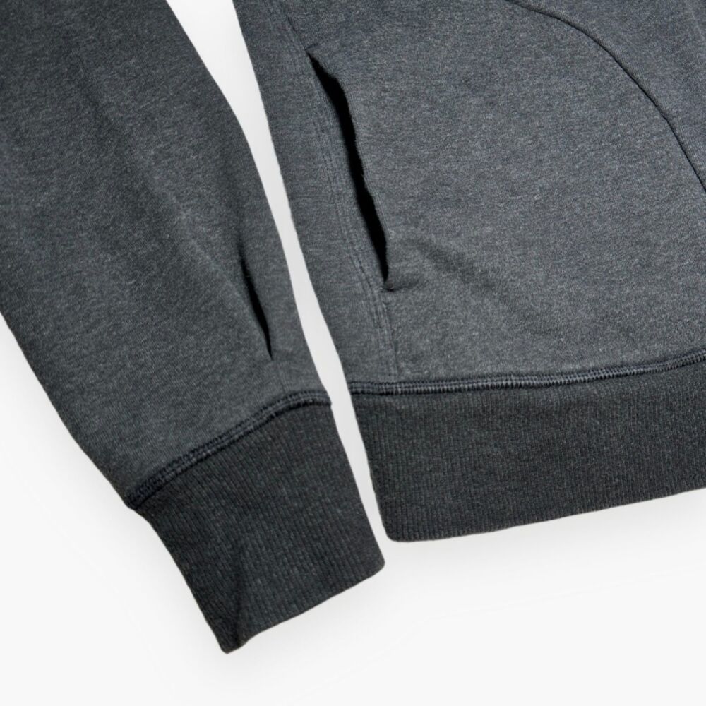 Lululemon Hug It Out Full Zip Sweater Funnel Neck Heathered Black/Grey 12 - Picture 9 of 16